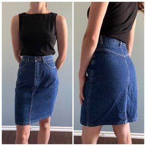 Vintage 90s Denim Skirt, 1990s Blue Jean Mini Skirt
